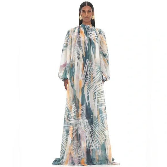 ANDREA IYAMAH MSRP $290 Sade Cover-Up Abstract Bark Dress NWT, Size S/M - Picture 1 of 17